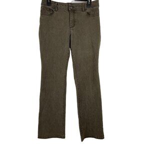 Chicos Womens Jeans Size 1 Regular Khaki Straight Leg High Rise Denim